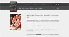 Desktop Screenshot of cheltenhamfestivalofperformingarts.co.uk