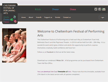 Tablet Screenshot of cheltenhamfestivalofperformingarts.co.uk